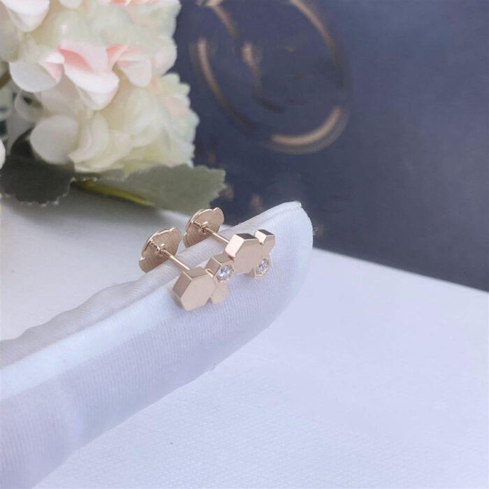 【Valeron Jewelry】BEE LOVE PINK GOLD DIAMOND EARRINGS - Image 5