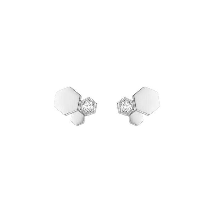 【Valeron Jewelry】BEE LOVE SILVER DIAMOND EARRINGS - Image 1