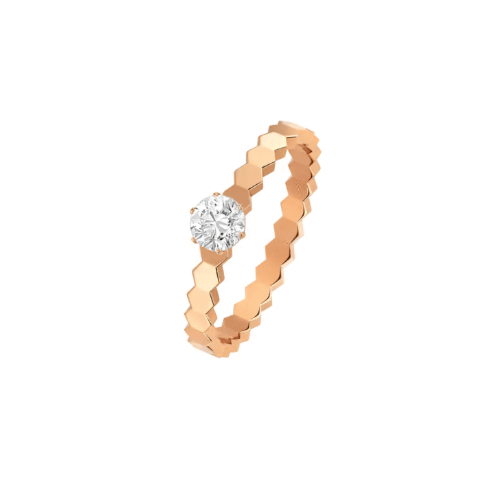 【Valeron Jewelry】BEE LOVE RING PINK GOLD 1 DIAMOND - Image 1