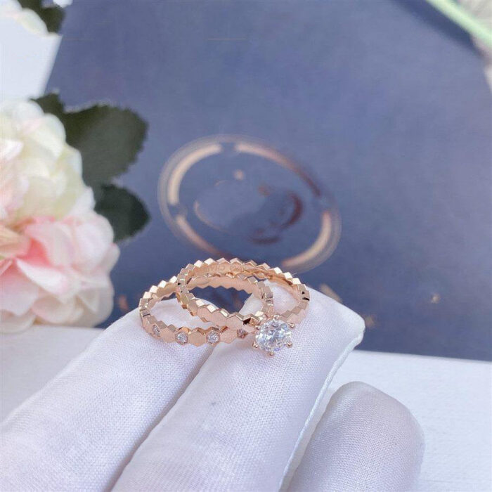 【Valeron Jewelry】BEE LOVE RING PINK GOLD 1 DIAMOND - Image 5