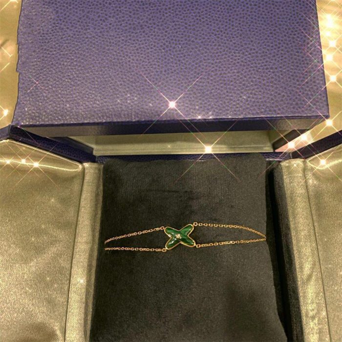 【Valeron Jewelry】JEUX BRACELET MALACHITE PINK GOLD 1 DIAMOND - Image 2
