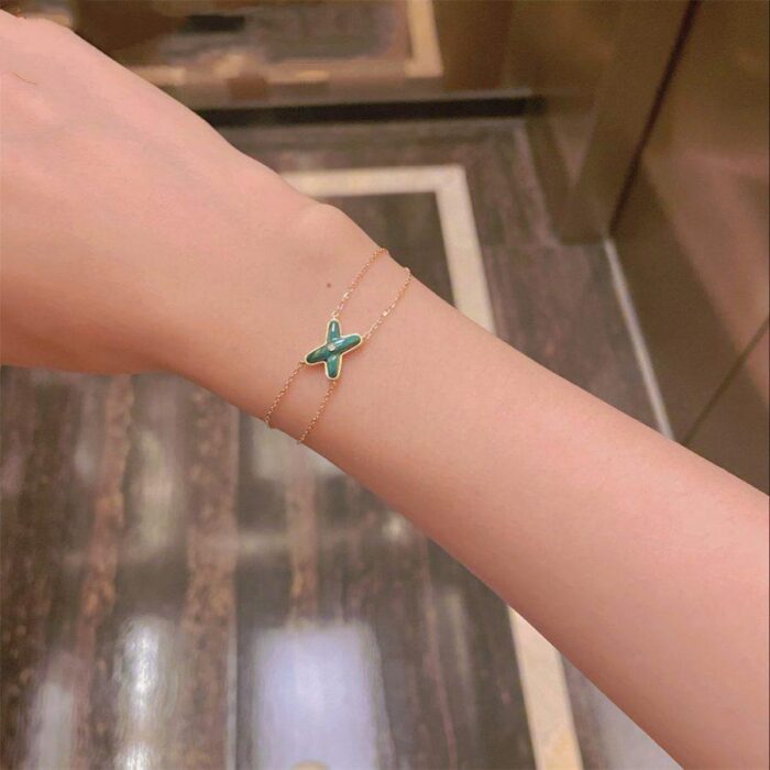 【Valeron Jewelry】JEUX BRACELET MALACHITE PINK GOLD 1 DIAMOND - Image 4