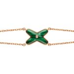 【Valeron Jewelry】JEUX BRACELET MALACHITE PINK GOLD 1 DIAMOND