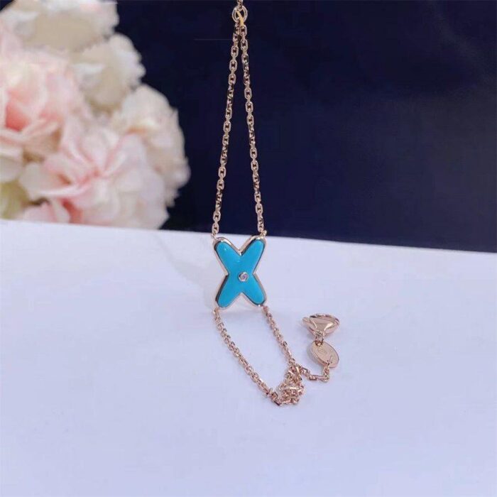 【Valeron Jewelry】JEUX BRACELET TURQUOISE PINK GOLD 1 DIAMOND - Image 3
