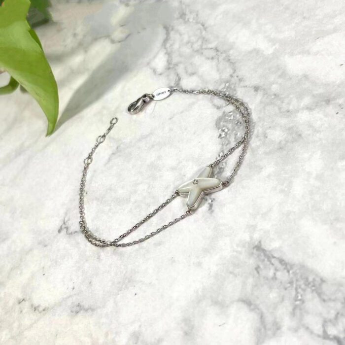 【Valeron Jewelry】JEUX BRACELET WHITE MOP SILVER 1 DIAMOND - Image 2