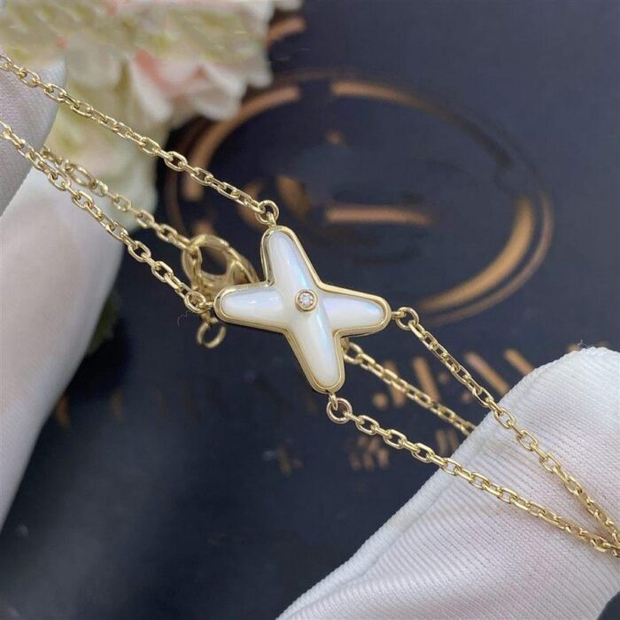 【Valeron Jewelry】JEUX BRACELET WHITE MOP GOLD 1 DIAMOND - Image 4