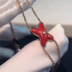 【Valeron Jewelry】JEUX BRACELET CARNELIAN PINK GOLD 1 DIAMOND - Image 2