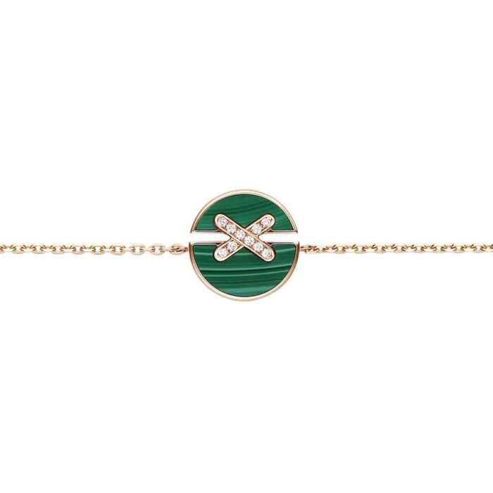 【Valeron Jewelry】JEUX DE BRACELET MALACHITE PINK GOLD DIAMONDS - Image 1