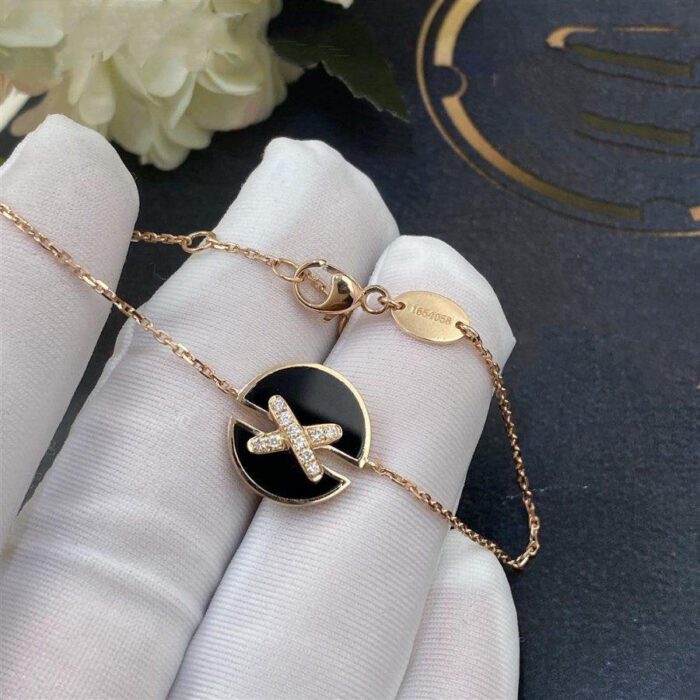 [Valeron Jewelry] JEUX DE BRACELET ONYX PINK GOLD DIAMOND - Image 2