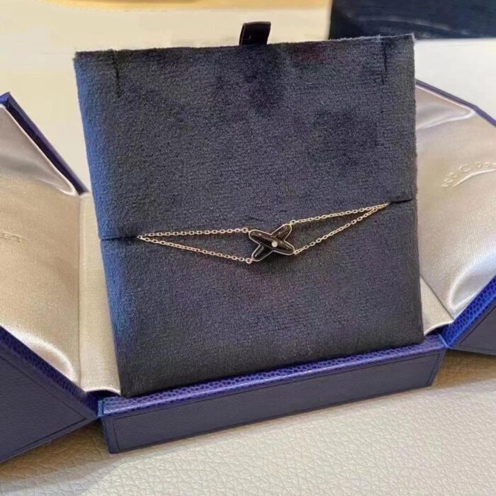 【Valeron Jewelry】JEUX BRACELET ONYX PINK GOLD 1 DIAMOND - Image 2