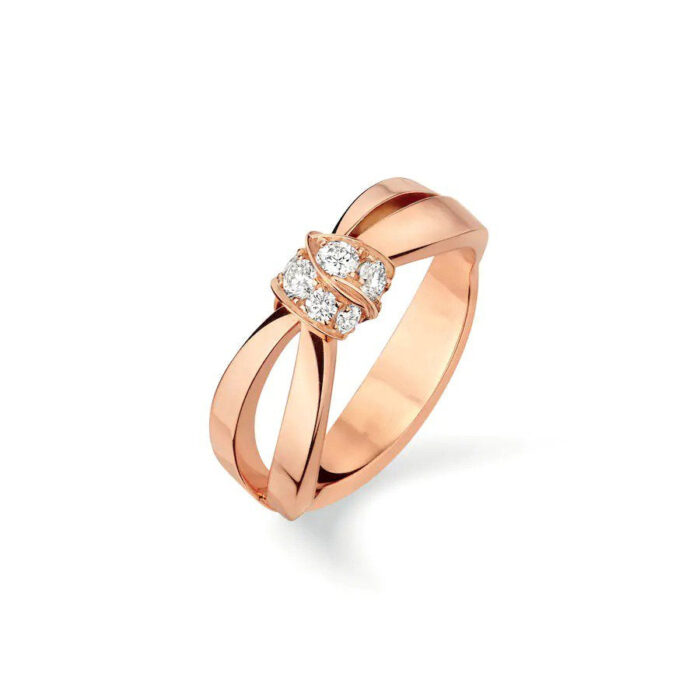 【Valeron Jewelry】LIENS RING PINK GOLD DIAMOND - Image 1