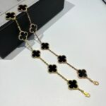 【Valerone Jewelry】CLOVER  5 MOTIFS BLACK ONYX BRACELET - Image 8