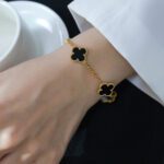 【Valerone Jewelry】CLOVER  5 MOTIFS BLACK ONYX BRACELET - Image 7