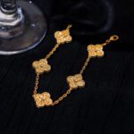 【Valleron Jewelry】CLOVER 5 MOTIFS BRONZING BRACELET - Image 4
