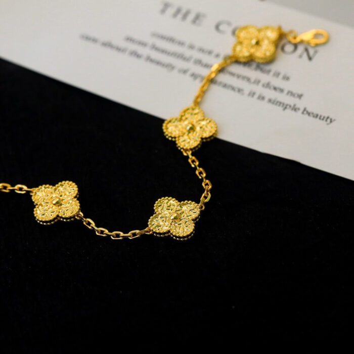 【Valleron Jewelry】CLOVER 5 MOTIFS BRONZING BRACELET - Image 6
