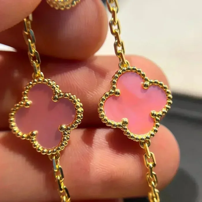 【Valleron Jewelry】CLOVER 5 PINK MOP BRACELET - Image 6