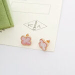 【Valeron Jewelry】Clover Mini Pink Earrings - Image 3