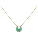 【Valleron Jewelry】AMULETTE GOLD MALACHITE NECKLACE - Image 2