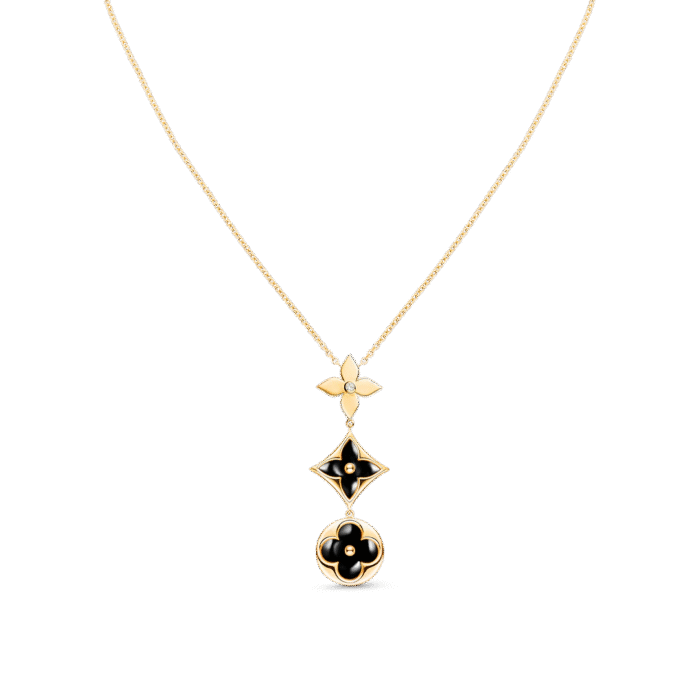 【Valleron Jewelry】STAR AND SUN ONYX PINK GOLD NECKLACE - Image 2