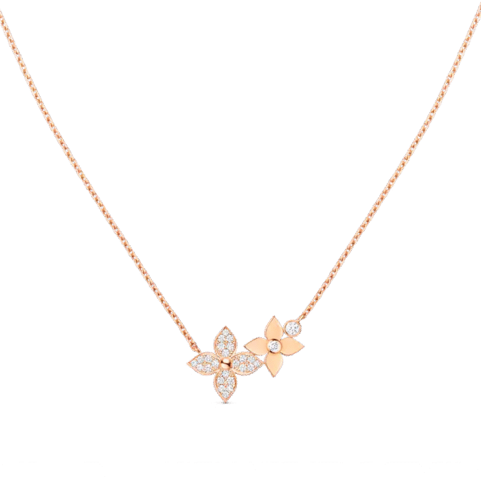【Valerone Jewelry】STAR BLOSSOM NECKLACE PINK GOLD DIAMONDS - Image 2