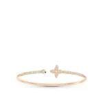 【Valleron Jewelry】IDYLLE PINK GOLD OPEN BRACELET DIAMOND PAVED