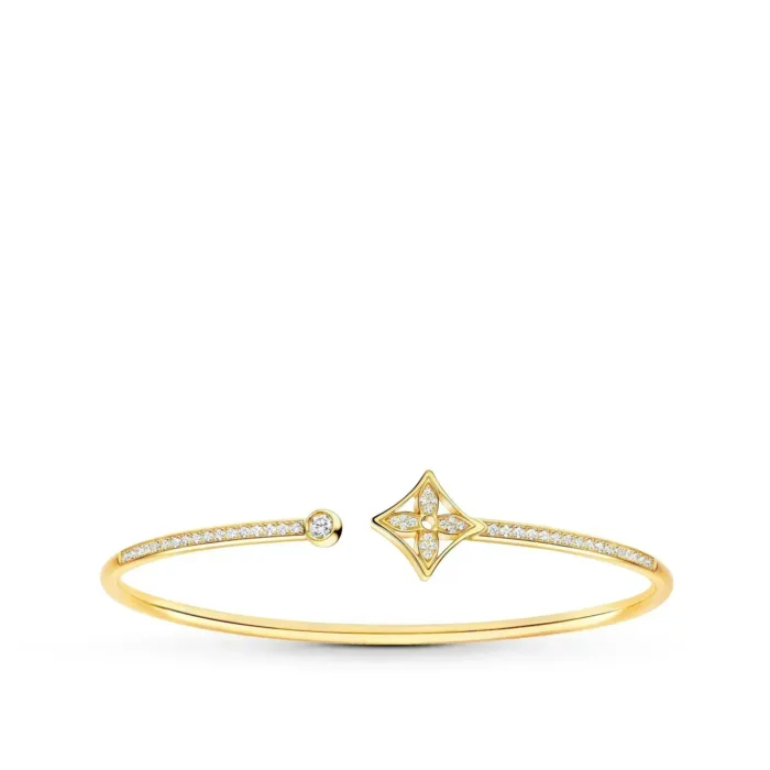 【Valleron Jewelry】IDYLLE GOLD OPEN BRACELET DIAMOND PAVED - Image 1