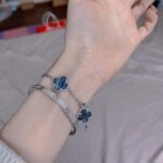 【Valleron Jewelry】CLOVER 5 MOTIF PIETERSITE SILVER BRACELET - Image 9