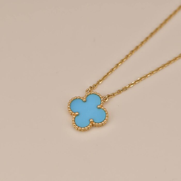 【Valleron Jewelry】CLOVER 15MM VINTAGE TURQUOISE NECKLACE - Image 4
