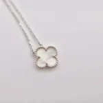 【Valleron Jewelry】CLOVER  15MM WHITE MOTHER-OF-PEARL SILVER