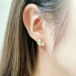 【Valeron Jewelry】FRIVOLE  FLOWER MALACHITE EARRINGS - Image 2
