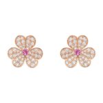 【Valeron Jewelry】FRIVOLE PINK GOLD FLOWER DIAMOND EARRINGS