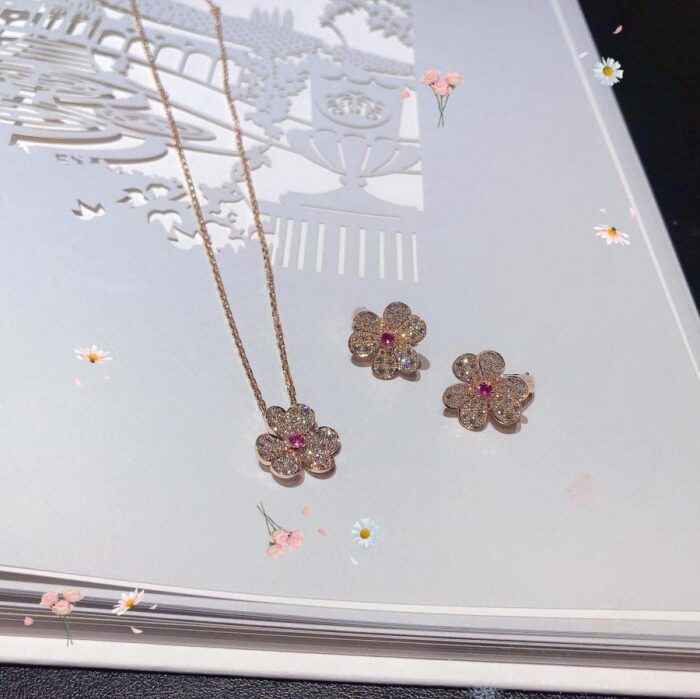 【Valeron Jewelry】FRIVOLE PINK GOLD FLOWER DIAMOND EARRINGS - Image 5