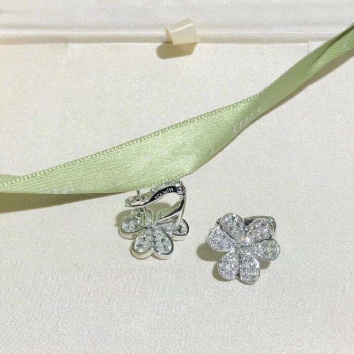【Valeron Jewelry】FRIVOLE SILVER FLOWER DIAMOND EARRINGS - Image 3