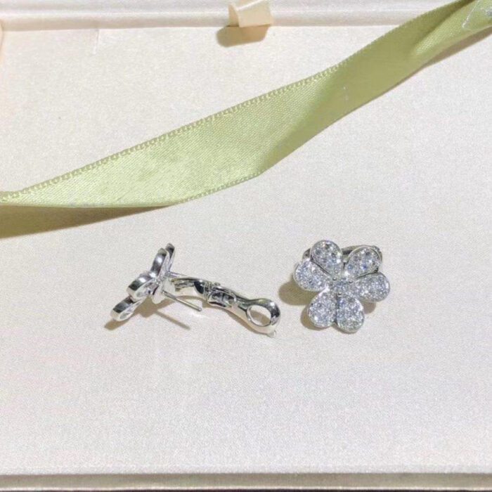 【Valeron Jewelry】FRIVOLE SILVER FLOWER DIAMOND EARRINGS - Image 4
