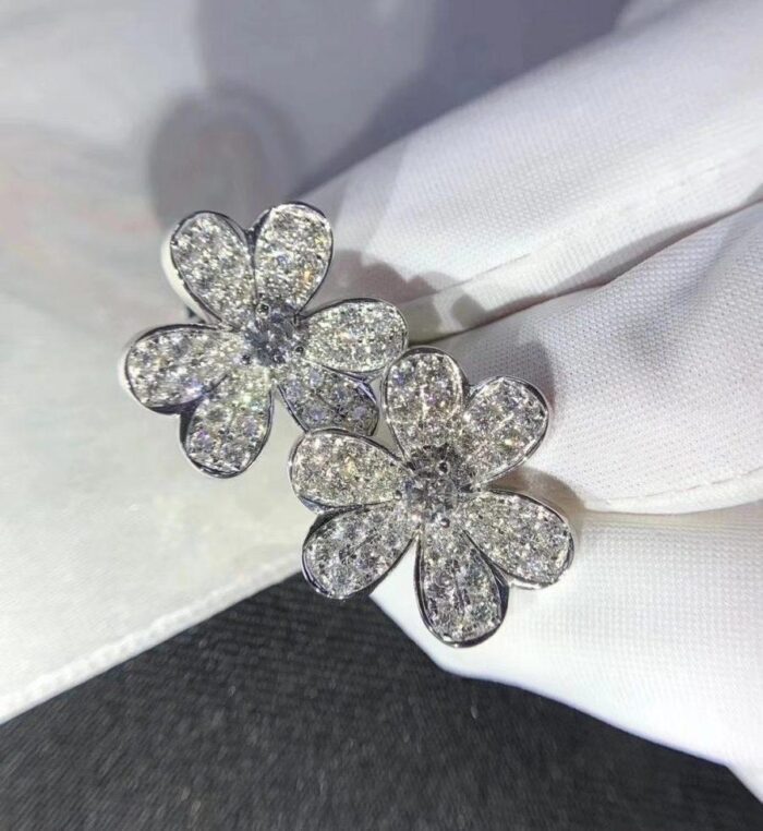 【Valeron Jewelry】FRIVOLE SILVER FLOWER DIAMOND EARRINGS - Image 7