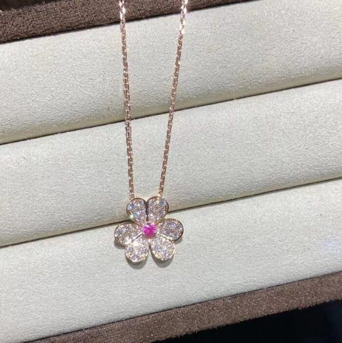 【Valleron Jewelry】FRIVOLE ROSE GOLD FLOWER DIAMOND NECKLACE - Image 5