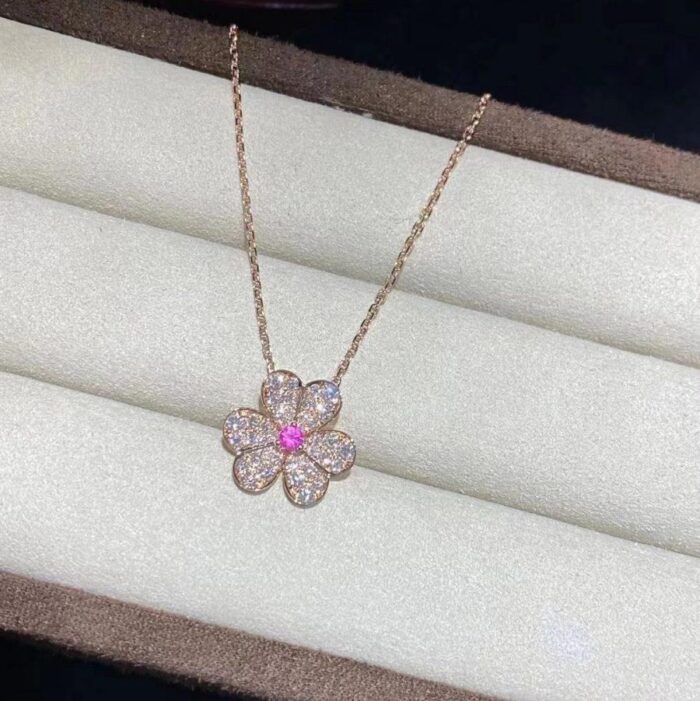 【Valleron Jewelry】FRIVOLE ROSE GOLD FLOWER DIAMOND NECKLACE - Image 6