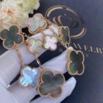 【Valeron Jewelry】CLOVER EARRINGS DARK MOP 4 MOTIFS ROSE GOLD - Image 3