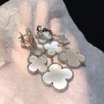 【Valeron Jewelry】CLOVER EARRINGS WHITE MOP 4 MOTIFS SILVER - Image 3