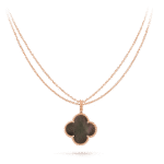 【Valeron Jewelry】CLOVER 25MM GOLD DARK MOP BIG CLOVER NECKLACE