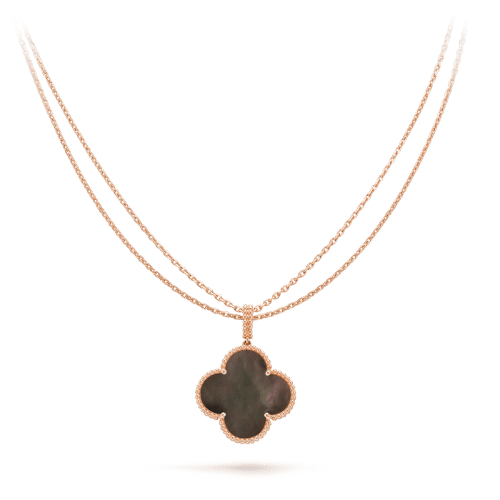 【Valeron Jewelry】CLOVER 25MM GOLD DARK MOP BIG CLOVER NECKLACE - Image 1