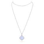 【Valleron Jewelry】CLOVER SILVER CHALCEDONY BIG CLOVER NECKLACE