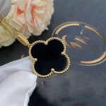 【Valeron Jewelry】CLOVER 25MM GOLD ONYX BIG CLOVER NECKLACE - Image 7