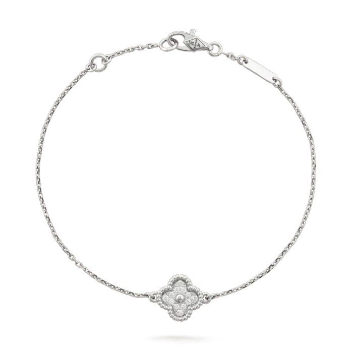 【Valleron Jewelry】CLOVER  SINGLE FLOWER BRACELET SILVER - Image 1