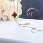 【Valleron Jewelry】CLOVER  CARNELIAN SINGLE FLOWER BRACELET - Image 3