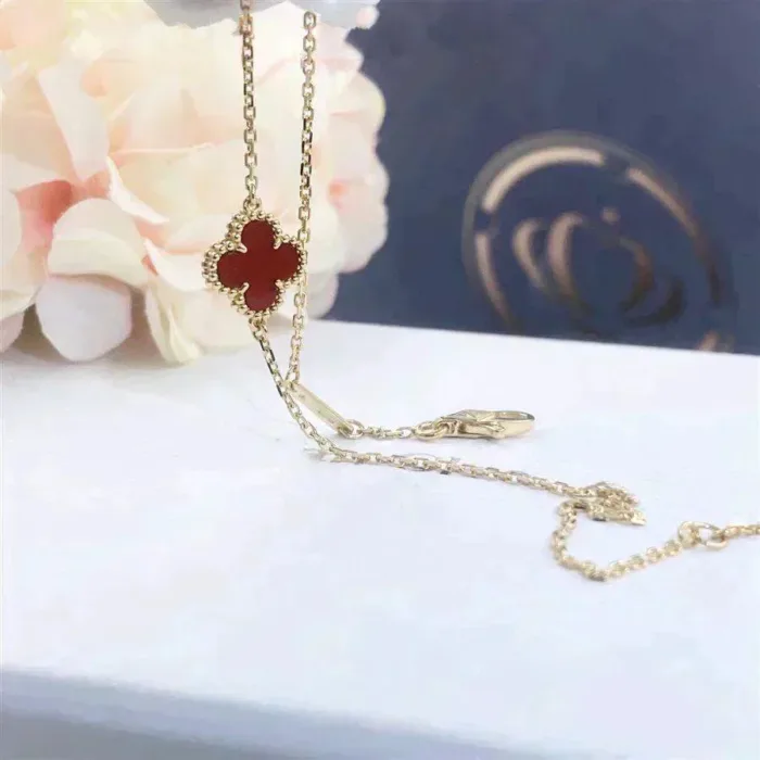 【Valleron Jewelry】CLOVER  CARNELIAN SINGLE FLOWER BRACELET - Image 3