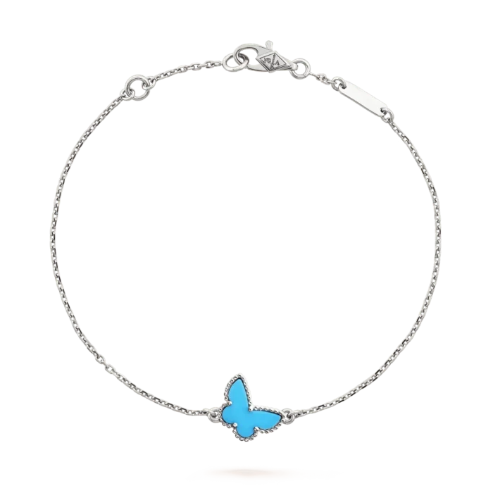 【Valerone Jewelry】BUTTERFLY TURQUOISE BUTTERFLY BRACELET SILVER - Image 1