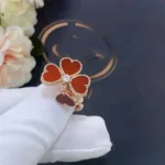 【Valeron Jewelry】SWEET CLOVER CARNELIAN RING - Image 6