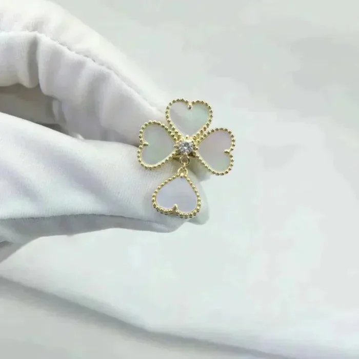 【Valeron Jewelry】SWEET CLOVER WHITE MOP RING - Image 4
