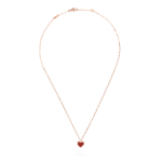 【Valeron Jewelry】SWEET CLOVER CARNELIAN HEART NECKLACE - Image 2